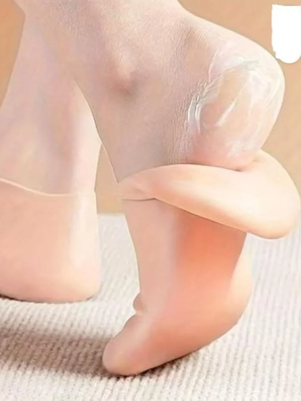 1Pair Silicone Socks for Dry Cracked Feet, Women's Foot Socks for Moisturizing